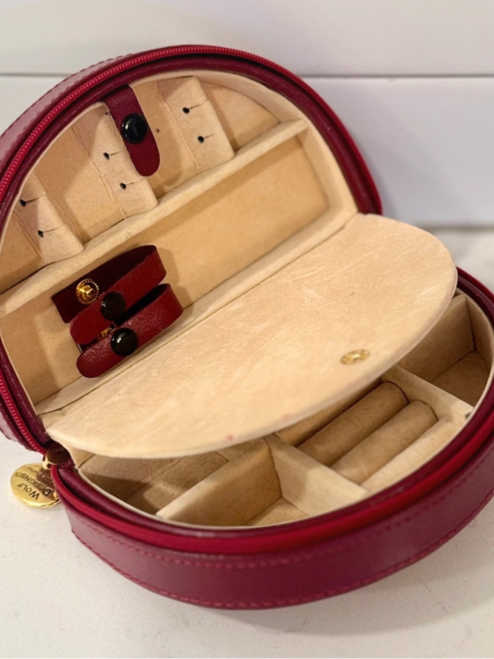 Wolf Designs Travel Jewelry Box